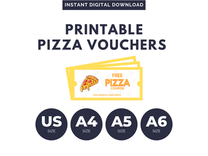 Printable Pizza Tokens & Pizza Coupons | Perfect for Pizza Night &  Date Nights - Restaurant Vouchers