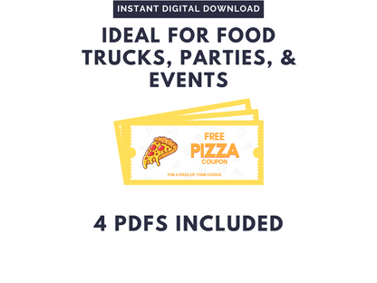 Printable Pizza Tokens & Pizza Coupons | Perfect for Pizza Night &  Date Nights - Restaurant Vouchers