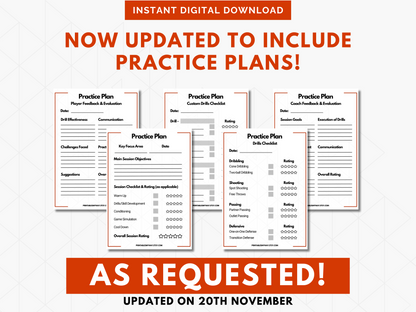 Basketball Coaching Sheets | Printable Basketball Planner for Players, Coaches, Teams & Parents